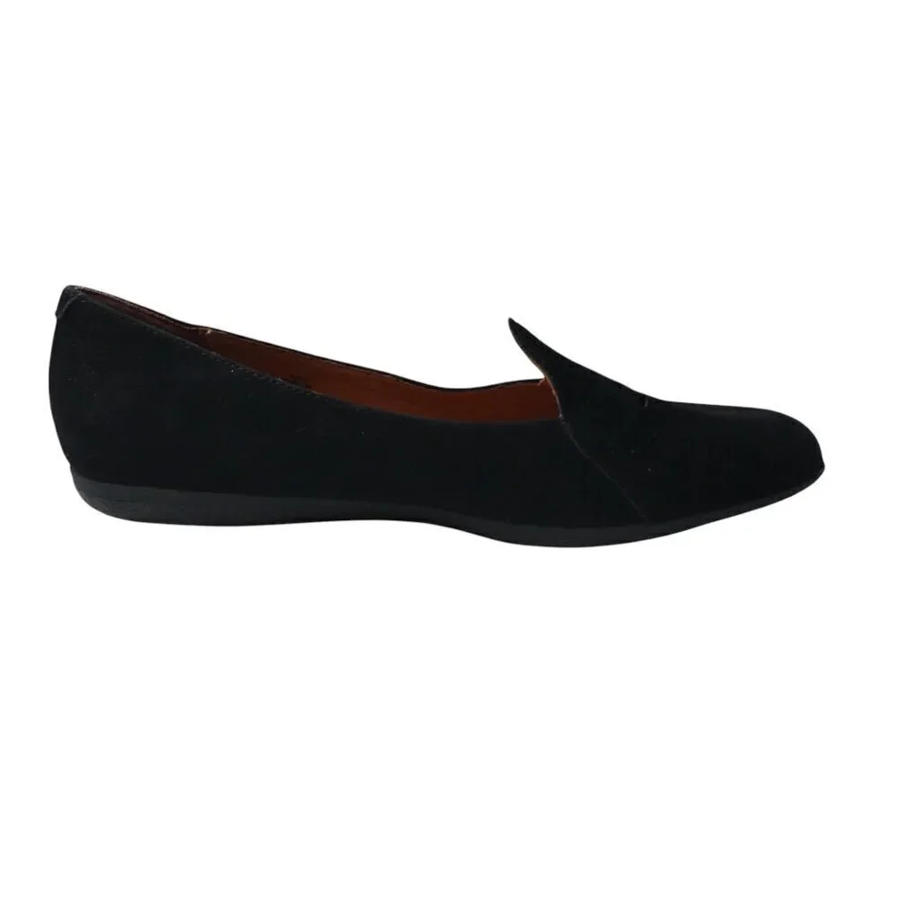 Gentle Souls Erica Black Leather Flats Loafers Womens 7